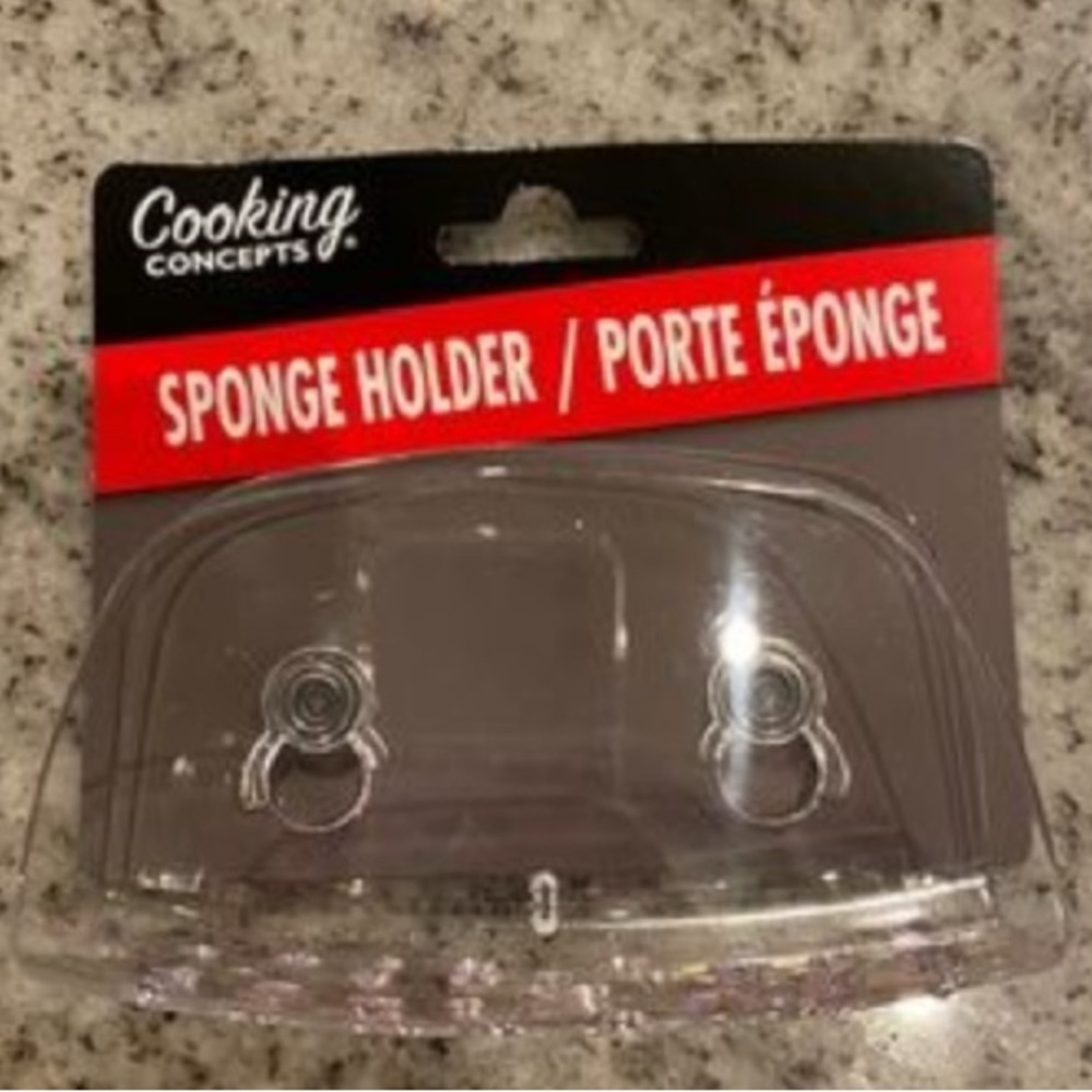 Cooking Concepts Plastic Clear Sponge Holder